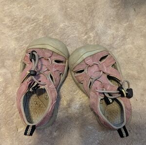 Keen Kids Pink and Gray Sandals